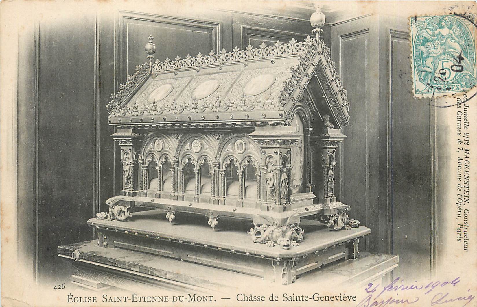 CPA Eglise Saint-Etienne du Mont Chasse de Sainte Genevieve