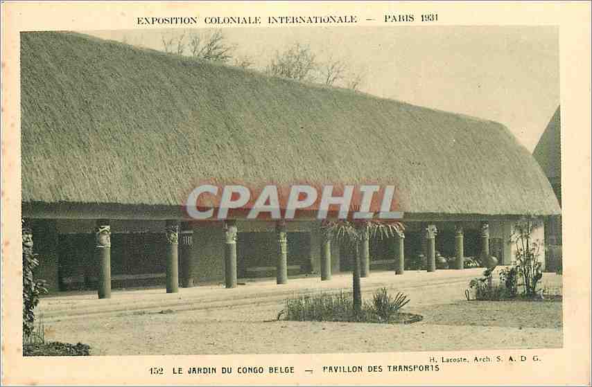 CPA Exposition coloniale internationale paris 1931 Le jardin du Congo Belge Pavillon des Transports