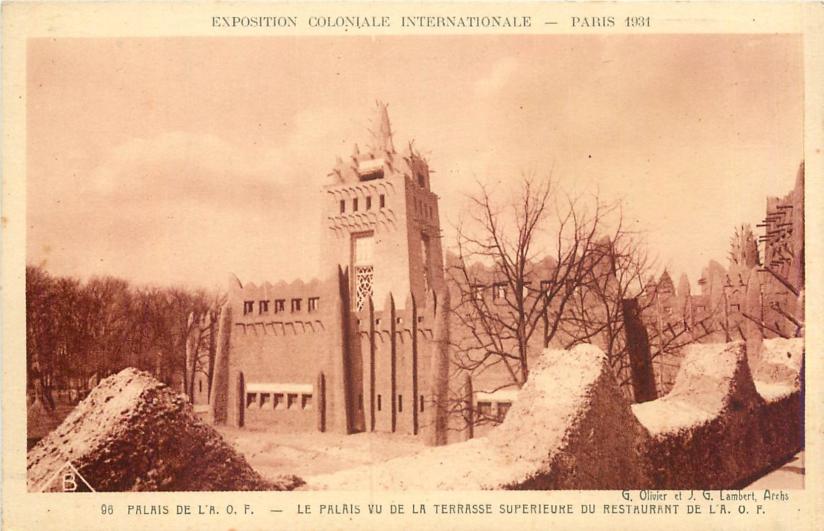 CPA Exposition coloniale internationale paris 1931 Palais de l'AOF Le palais de la terrasse superieu