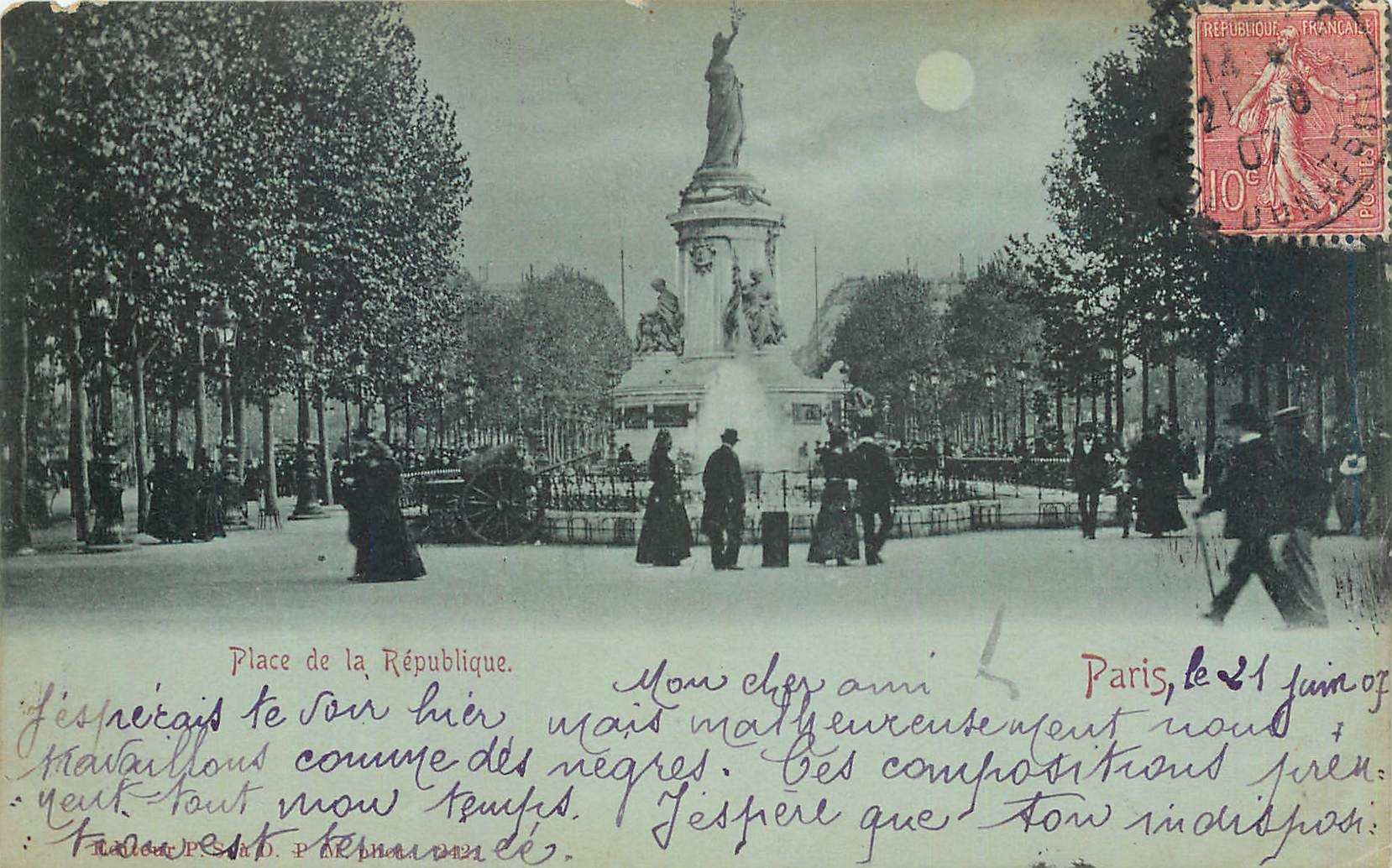 CPA Paris place de la Republique Paris