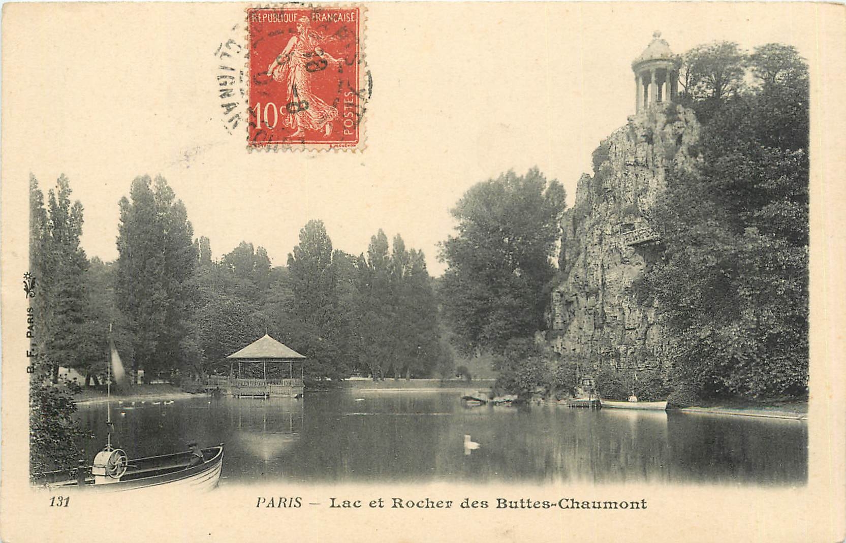 CPA Paris Lac et rocher des Buttes-Chaumont