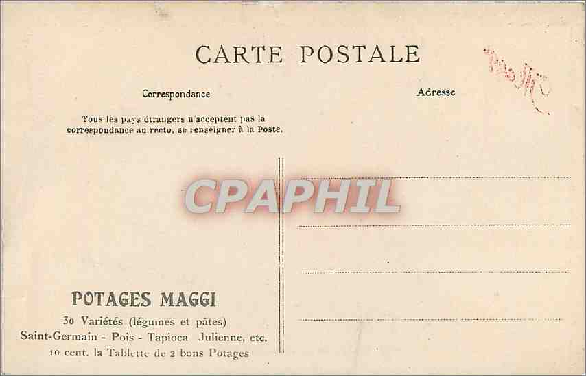 CPA Paris Eglise Saint-Julien-le-Pauvre Maggi — Verso