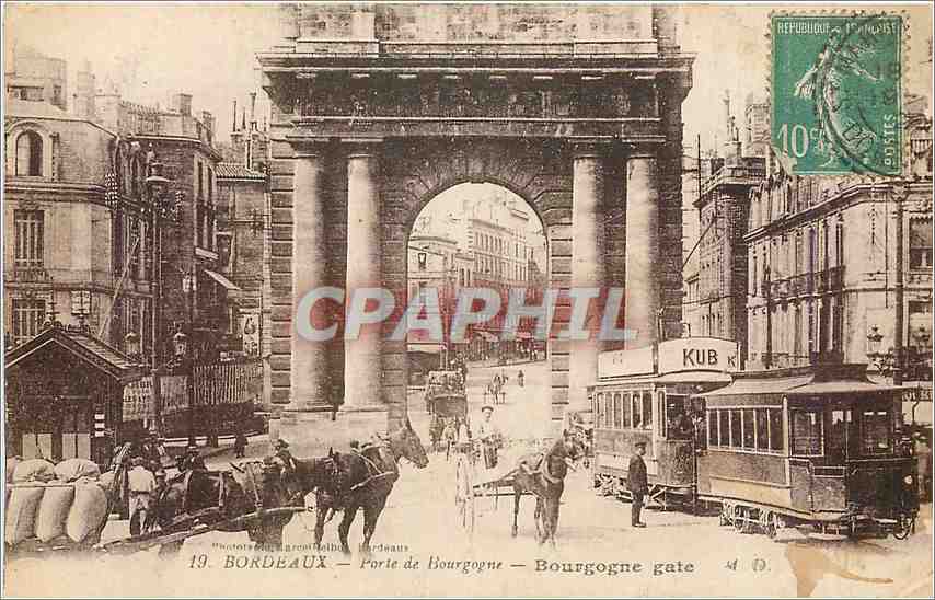 CPA Bordeaux porte de Bourgogne Tramway