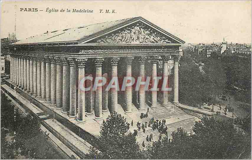 CPA Paris eglise de la Madeleine