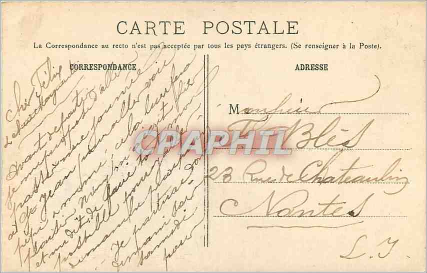 CPA Paris eglise de la Madeleine — Rückseite