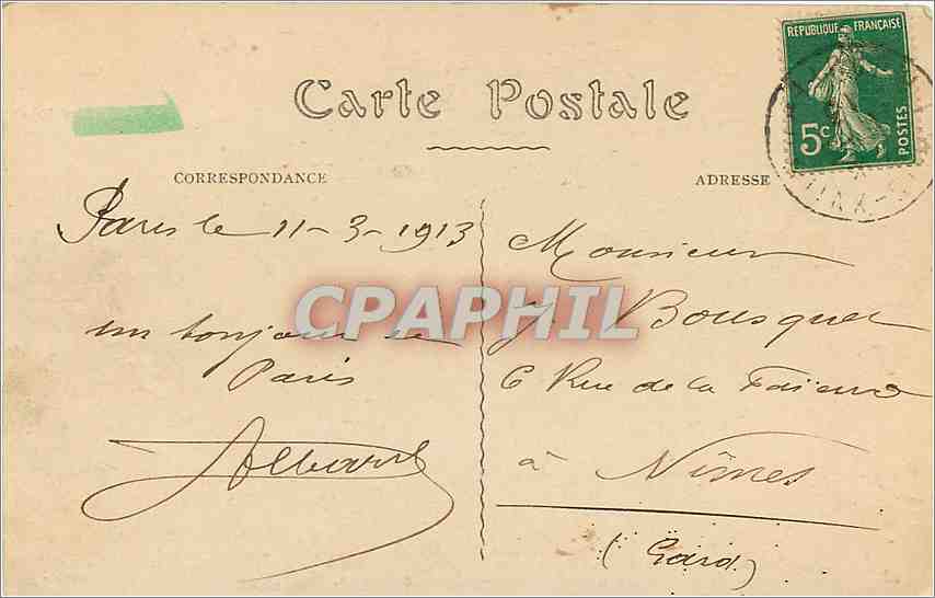 CPA Paris la Madeleine — Rückseite