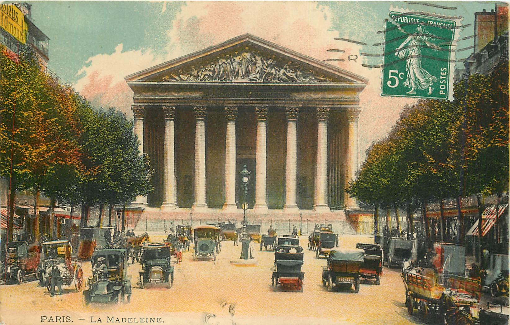 CPA Paris la Madeleine Automobile