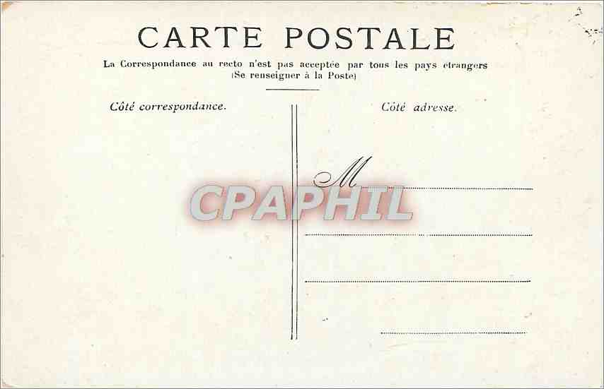 CPA Paris la Madeleine Chocolat Guerin Boutron — Verso
