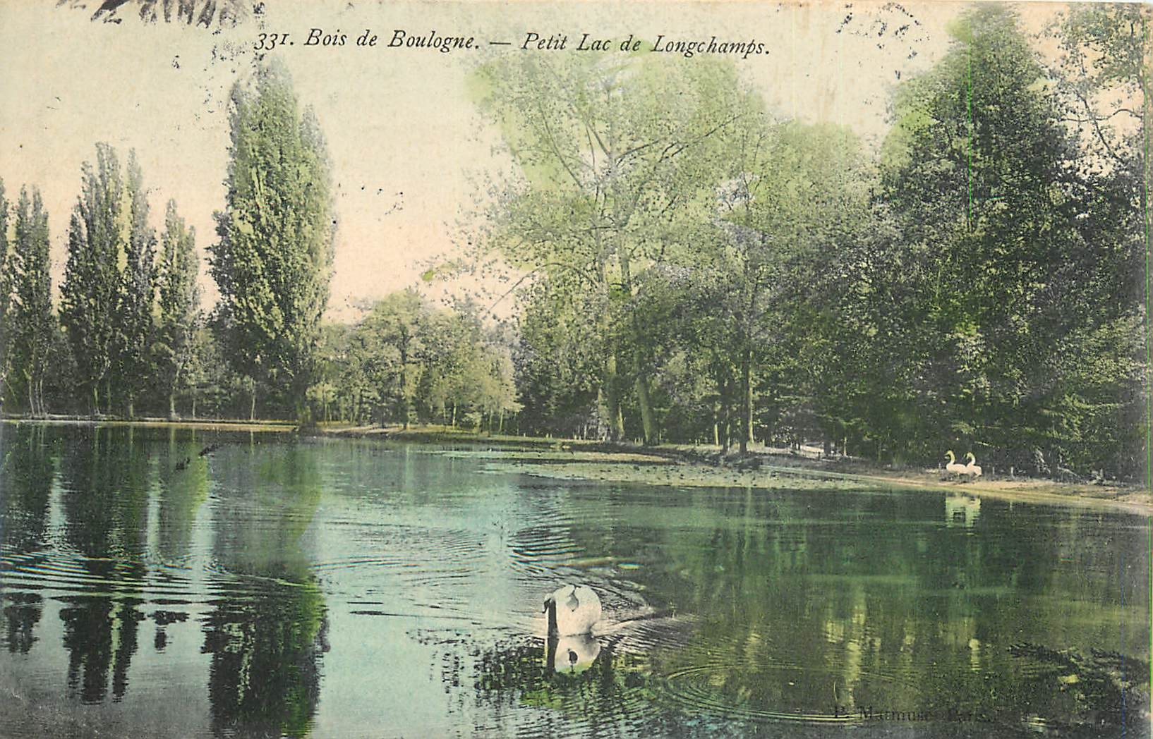 CPA Bois de Boulogne petit lac de Longchamps