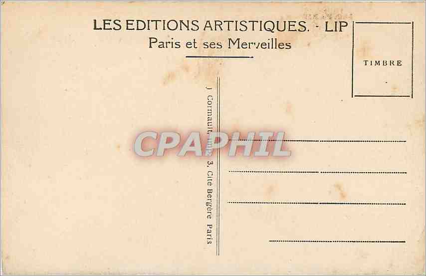 CPA Paris la gare de Lyon — Rückseite