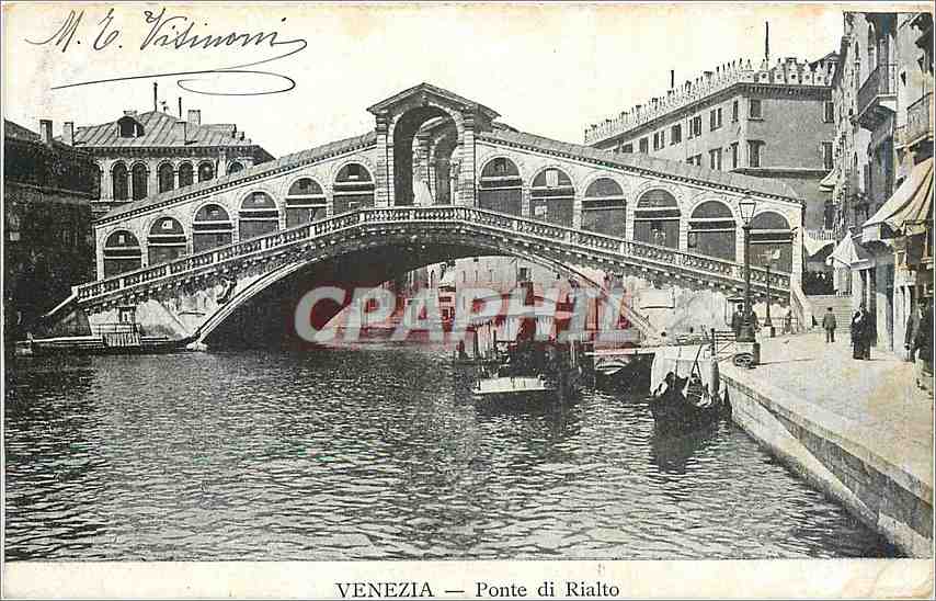CPA VENEZIA - Ponte di Rialto Bateau