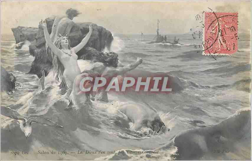 CPA Salon de 1907 - Les dieux s'en vont