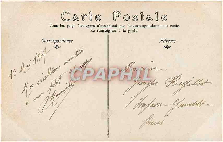 CPA Salon de 1907 - Les dieux s'en vont — Rückseite