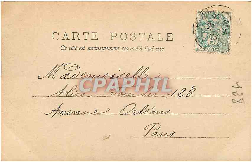 CPA Amitié Enfant Poussins — Verso
