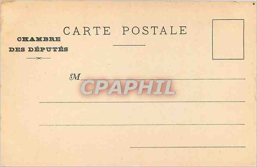 Chambre des Députés — Fresques d'Eugène Delacroix — Éditeur A. Popjéer, Garenne g/S, n°10 — Achterkant