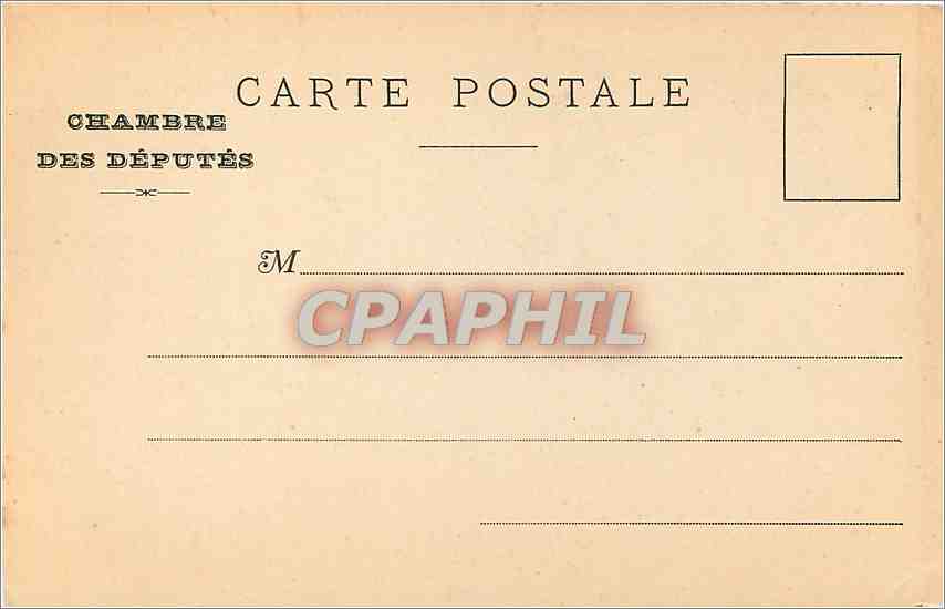 Chambre des Députés — Bibliothèque — Fresques d'Eugène Delacroix — Socrate et son démon — A. Popper, éditeur, Garensa s/s. N° 14 — Reverso