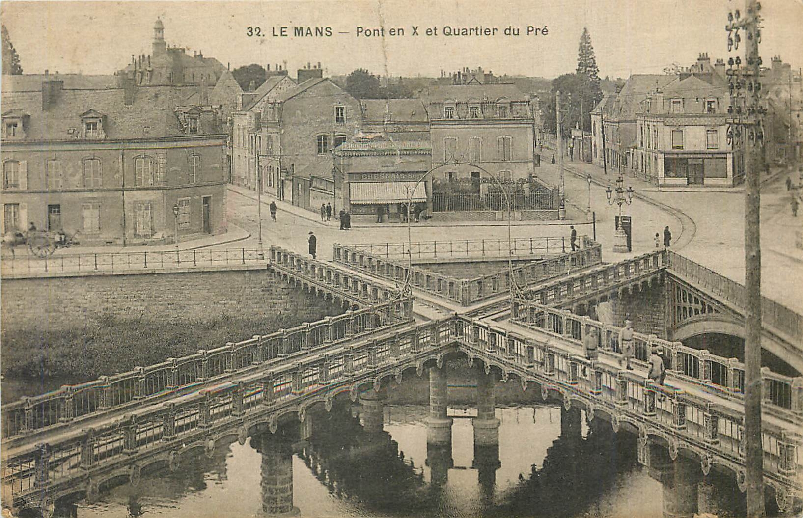 CPA LE MANS - Pont en X et Quartier du Pré