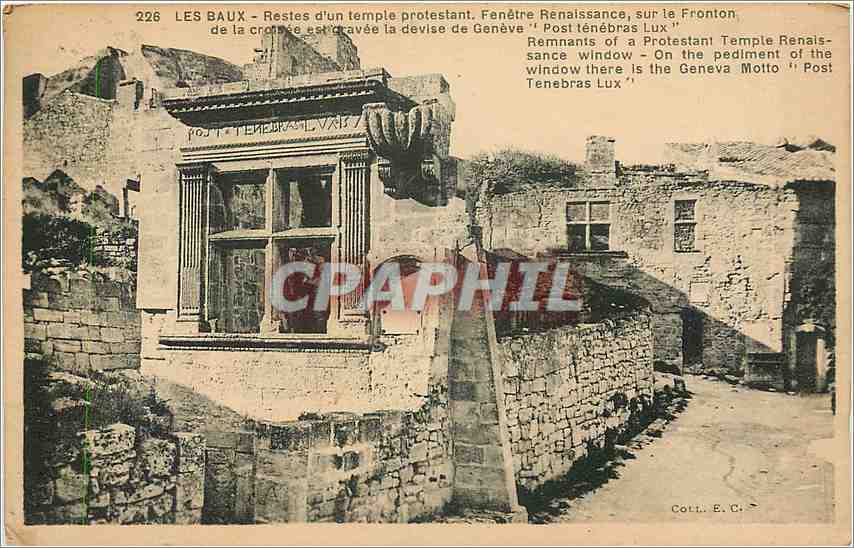 CPA LES BAUX - Restes d'un temple protestant