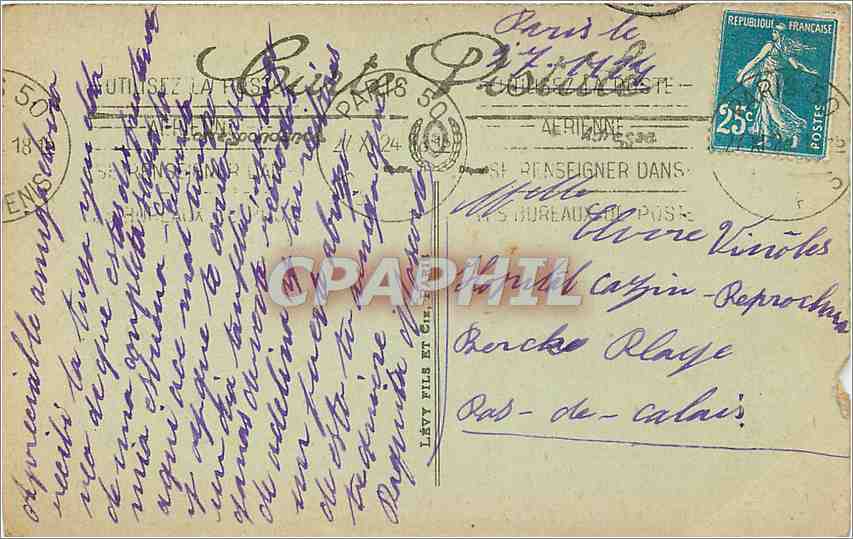 Palais de Fontainebleau — L'Étang aux Carpes — LL — Verso