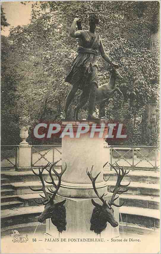 Palais de Fontainebleau — Statue de Diane — CPAPHIL n°56
