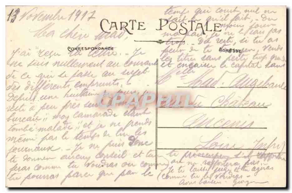 CPA Costumes des environs de la Rochelle (folklore costume) — Verso