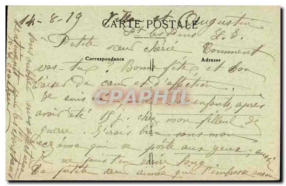 CPA Morbihan Costume et coiffe de paysanne de Baud (folklore costume phare lighthouse) — Verso