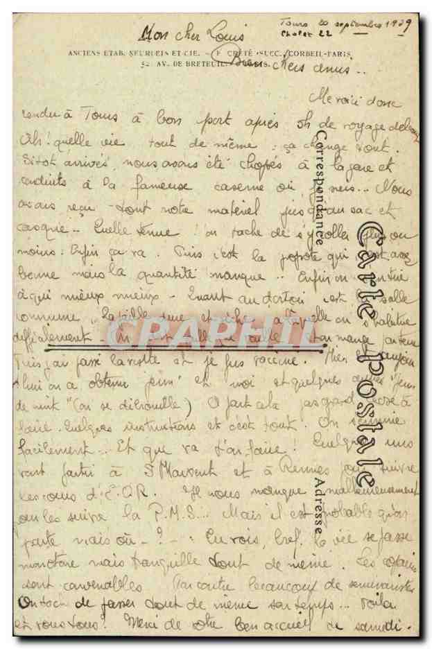 CPA Roscoff et Saint Pol de Leon Costume de ceremonie Bretagne (folklore costume phare lighthouse) — Verso