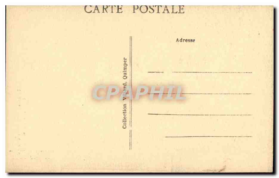CPA La petite Bretonne chez elle Elle a aussi ses amours Bretagne (folklore costume ane donkey) — Verso