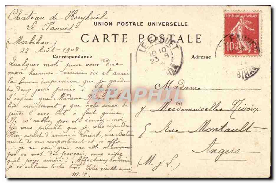 Un Rentier de Plonevez-Porzay — Collection Villard, Qumper — n°1399 — Reverso