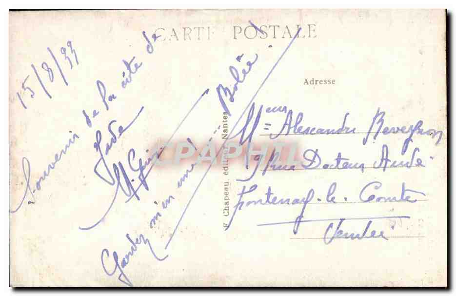 CPA Encore une petite bolee Bretagne (folklore costume) — Verso
