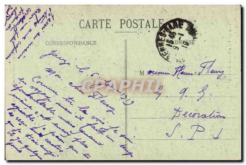 CPA Autour des lits clos Bretagne (folklore costume) — Verso