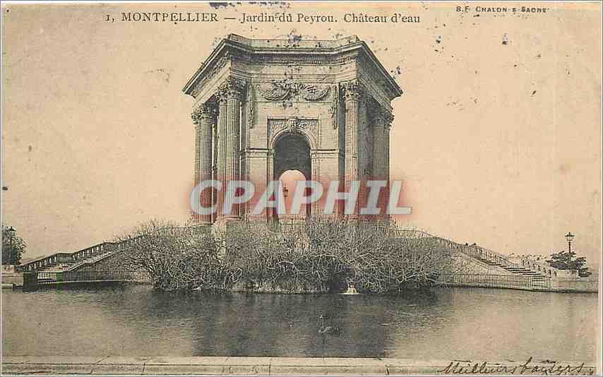 CPA Montpellier Jardin du Peyrou Chateau d'Eau 