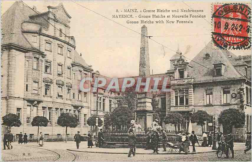 CPA Mayence Grosse Bleiche et Nouvelle Fontaine 