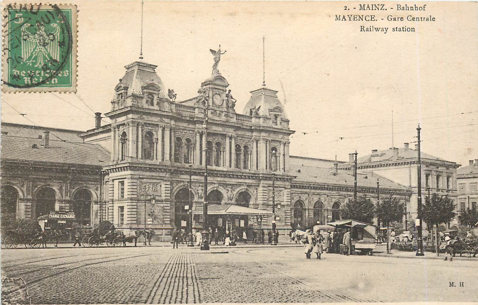 CPA Mayence Gare Centrale Railway Station 