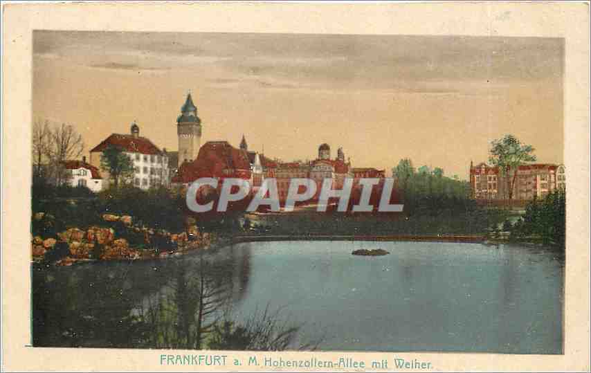 CPA Frankfurt aM Hohenzollern Allee mit Welher 