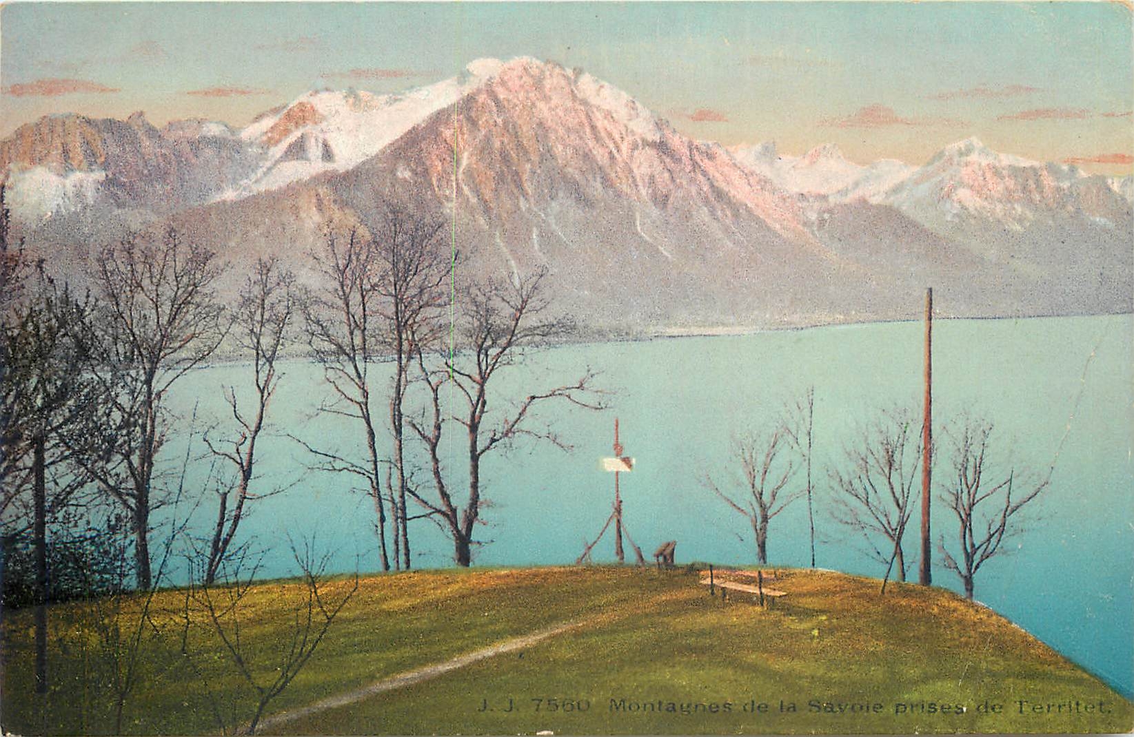 CPA Montagnes de la Savoie prises de Territel 