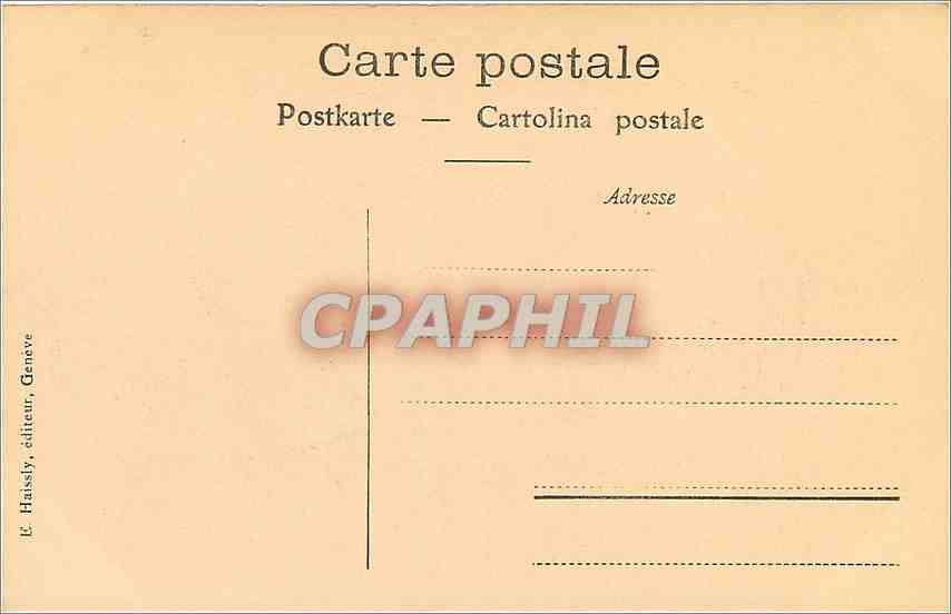 CPA Lac Leman La Traversee Bateau — Verso