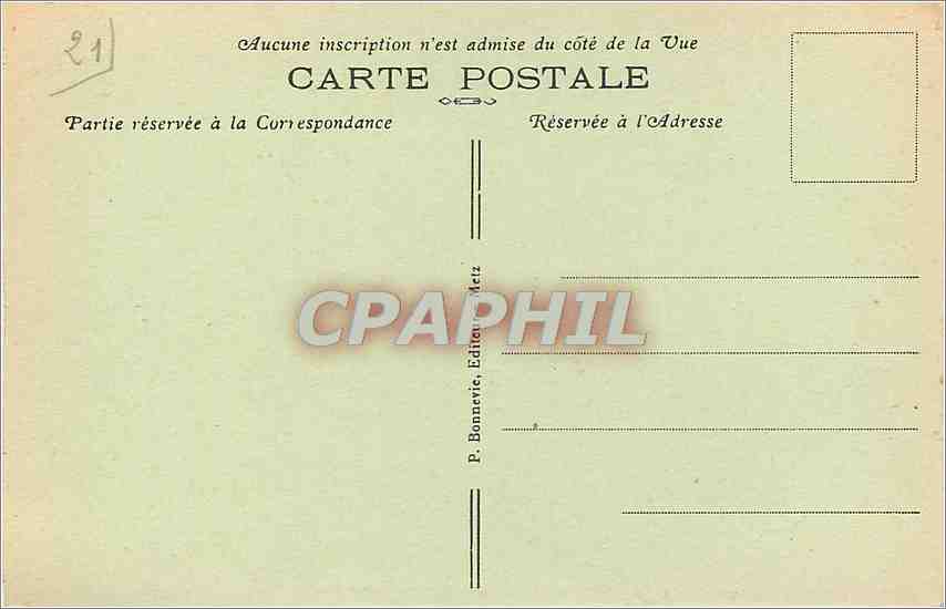 CPA Metz Vue prise du Jardin Boufflers  — Rückseite