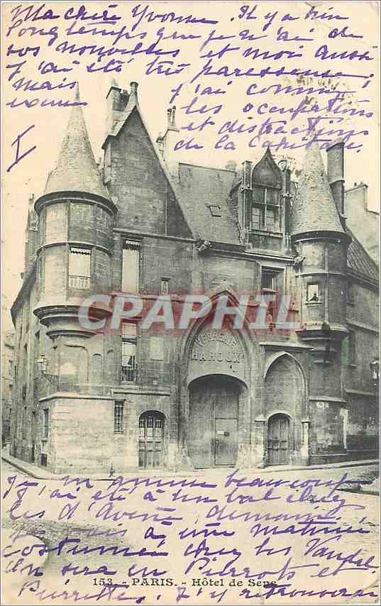 CPA Paris Hotel de Sens 