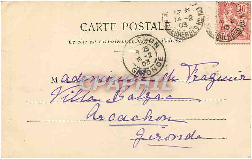 CPA Paris Hotel de Sens  — Rückseite