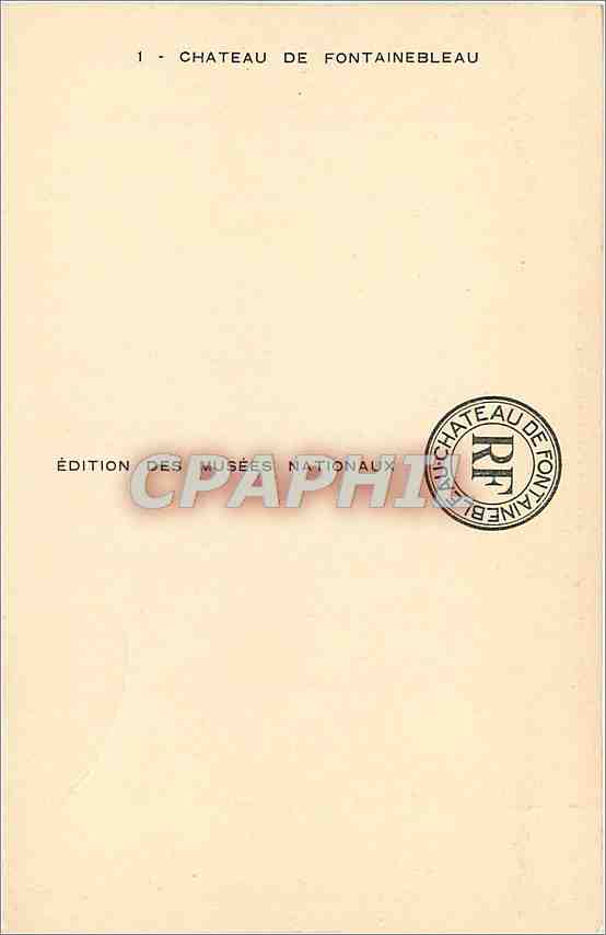 Schloss Fontainebleau — Überblick — Édition des Musées Nationaux, n°1 — Rückseite