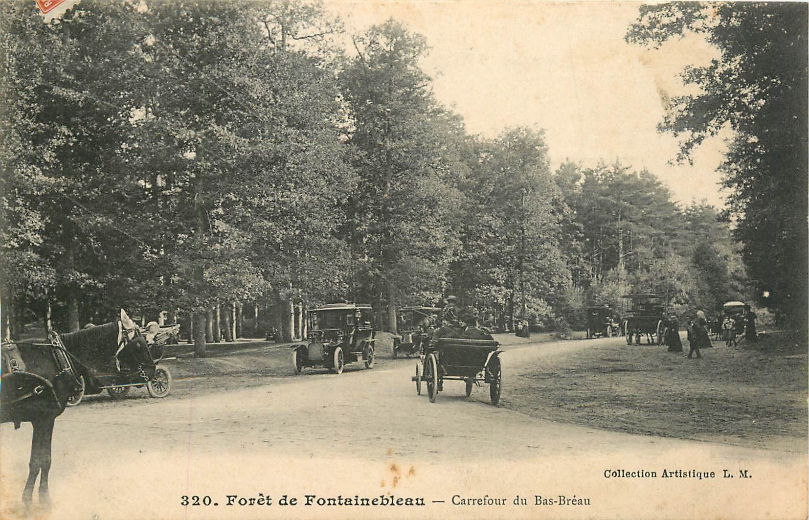 Foresta di Fontainebleau — Incrocio del Bas-Bréau — Collezione Artistica L. M. n° 320