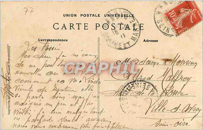 Foresta di Fontainebleau — Incrocio del Bas-Bréau — Collezione Artistica L. M. n° 320 — Verso