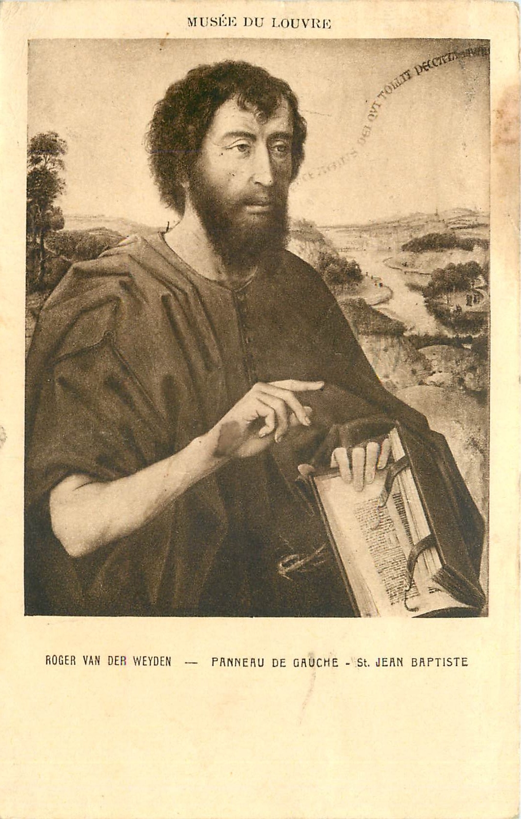 CPA Musee du Louvre Roger Van Der Weyden Panneau de Gauche St Jean Paptiste 