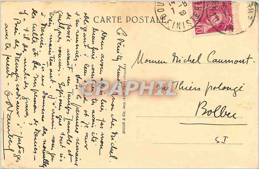 CPA Edmee Delebecque Printemps a Dieulefit  — Rückseite