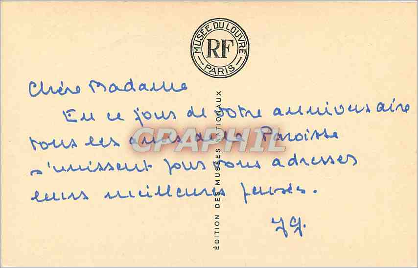 CPA Musee du Louvre La Victoire de Samotrace  — Rückseite