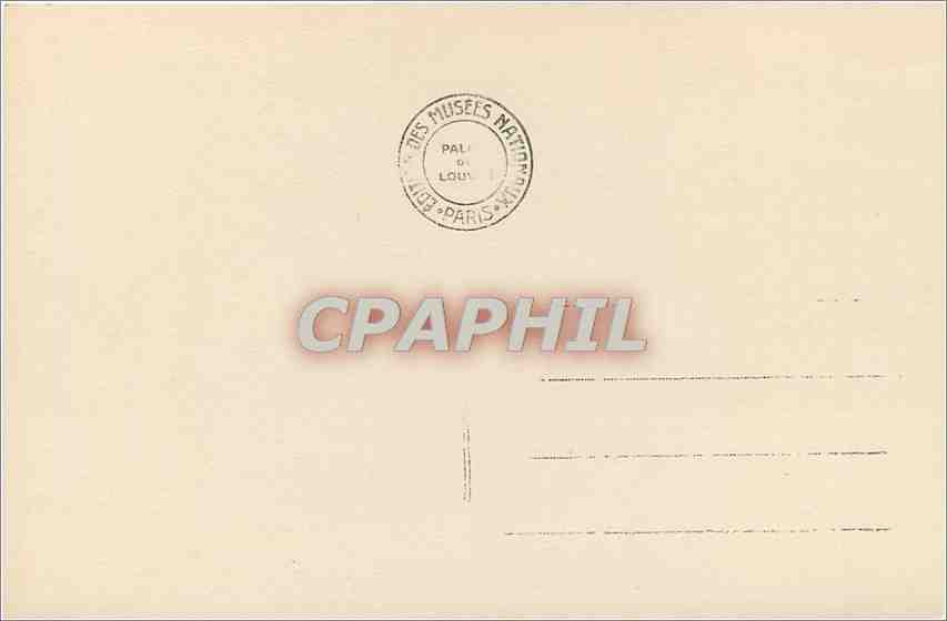CPA Musee du Louvre Le Scribe accroupi Calcaire peint Dynastie  — Rückseite