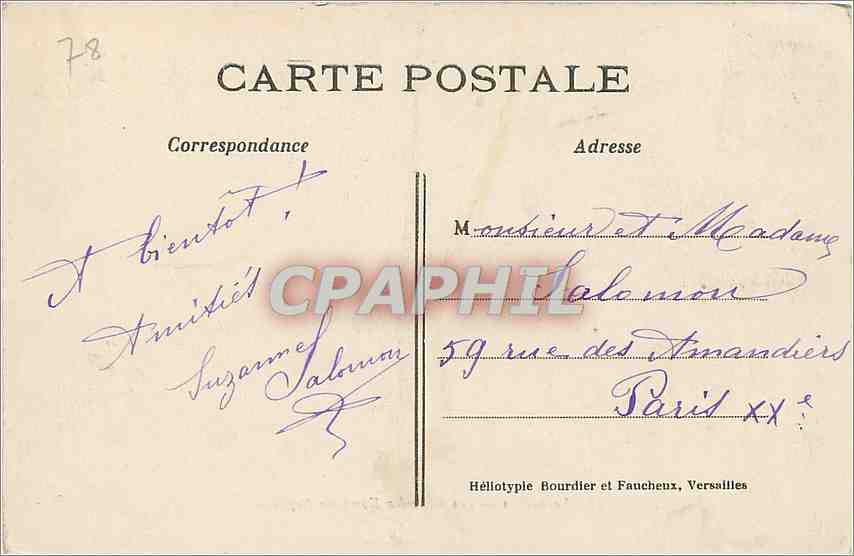 CPA Versailles Les Grandes Eaux de Neptune  — Verso
