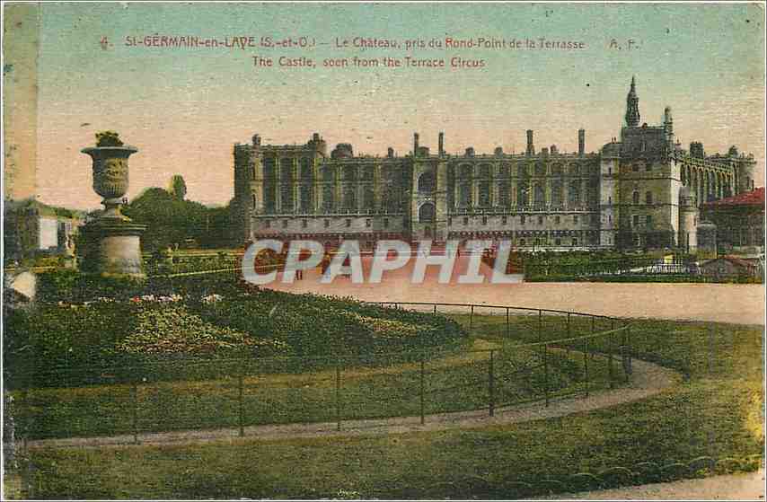 CPA Saint Germain S et O Le Chateau pris du Rond Point de la Terrasse 
