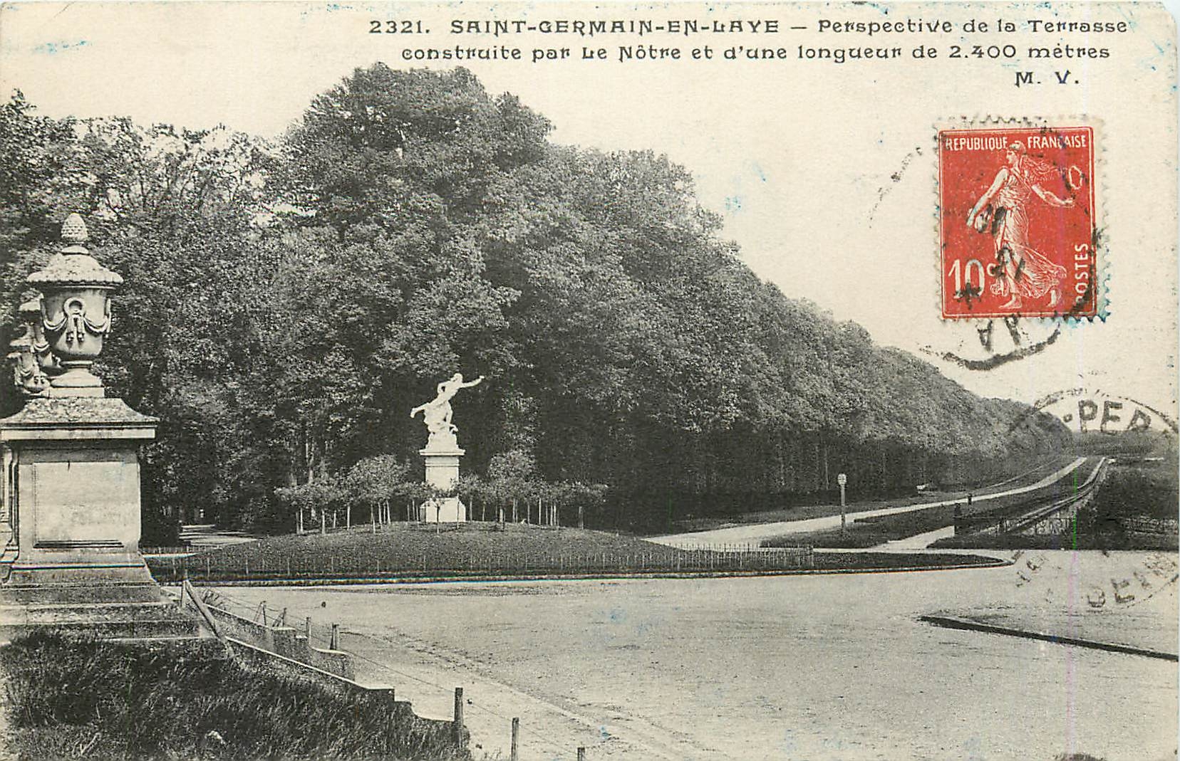 CPA Saint Germain en Laye Perspective de la Terrasse construite par Le Notre et d'une 